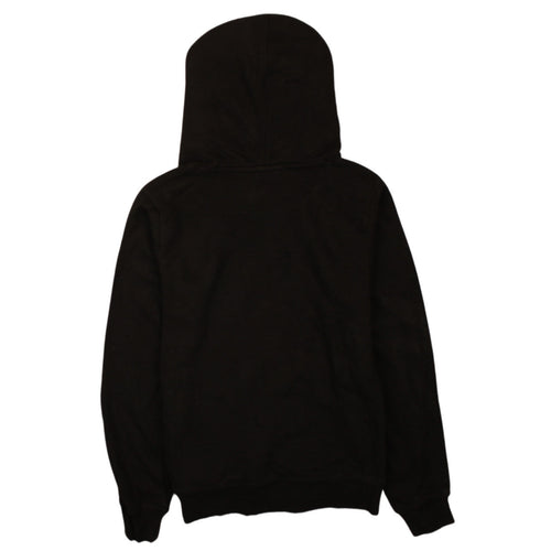 Adidas Womens Black UK 10 Pullover Hoodie with Logo Print