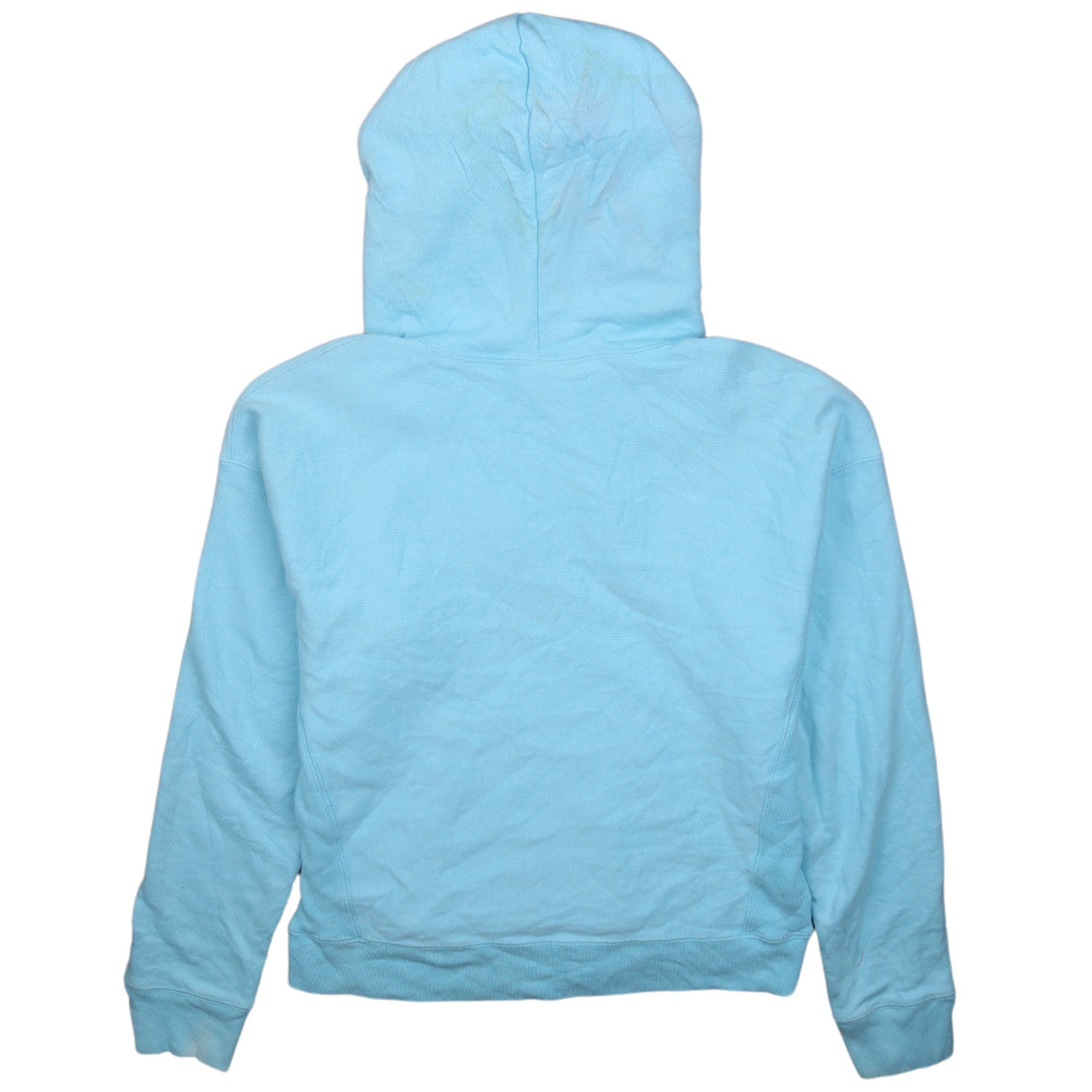 Champion Womens Blue Small Pullover Hoodie Reverse Weave Cotton Blend