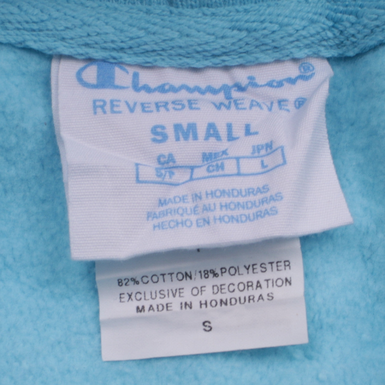 Champion Womens Blue Small Pullover Hoodie Reverse Weave Cotton Blend