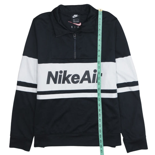Nike Air Men's Black Small 1/2 Zip Sweatshirt Sports Top