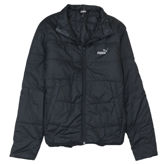 Puma Boys Black Puffer Jacket Size 15-16 Years Winter Warm Zip Coat