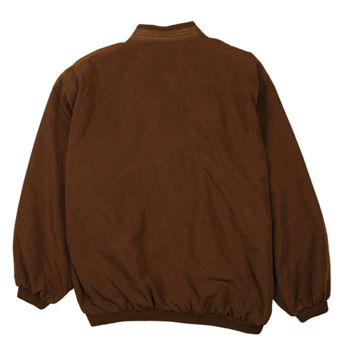Wudipos Men's Brown XL Bomber Jacket Cotton Twill Zip Casual