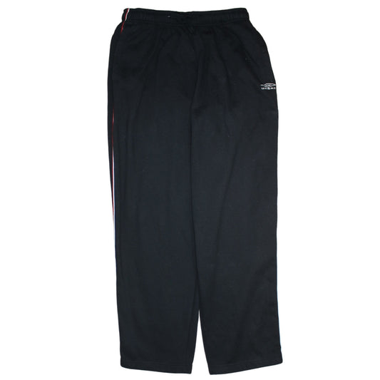Umbro Men Black Regular Fit Sweatpants with Stripe Detail