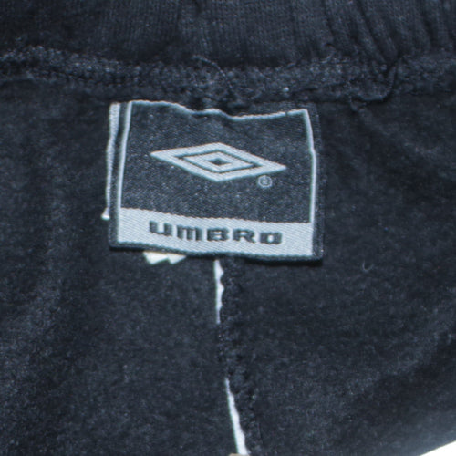 Umbro Men Black Regular Fit Sweatpants with Stripe Detail