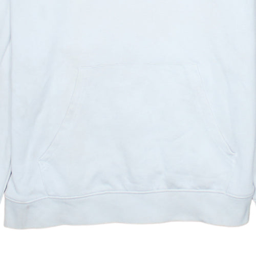 Champion White Small Womens Hoodie Pullover Cotton Blend Logo Print