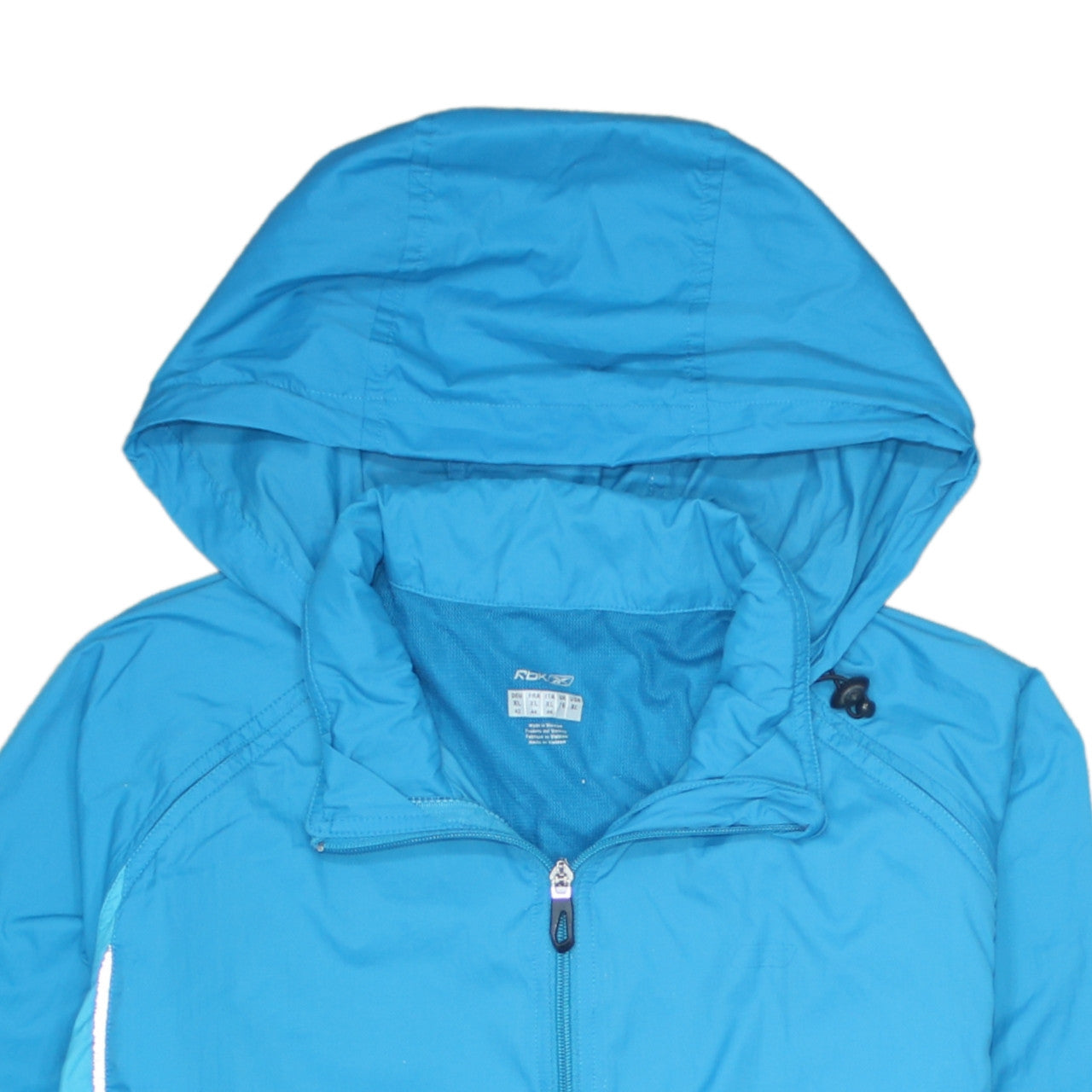 Reebok Women Blue XL (UK 16) Lightweight Hooded Windbreaker Jacket
