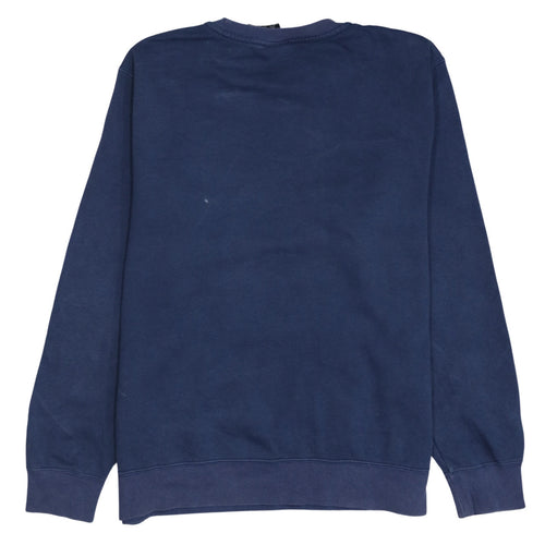 Nike Men's Blue L Fleece Pullover Sweatshirt Crew Neck Logo