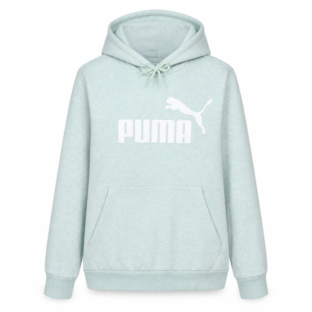 Front view of Puma Women's Mint Green Small Pullover Hoodie Sweatshirt