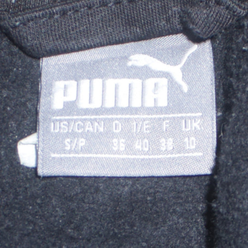 Puma Women's Black Full Zip Hoodie Size 10 Cotton Blend