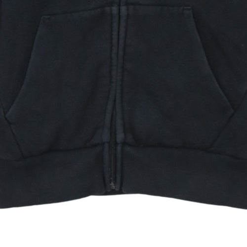 Puma Women's Black Full Zip Hoodie Size 10 Cotton Blend