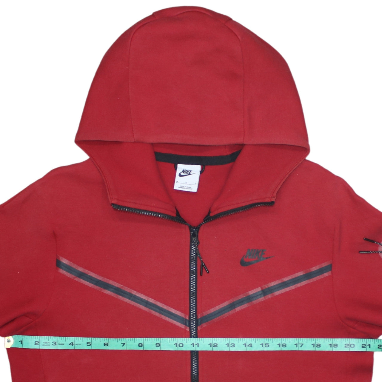 Nike Men's Red Full Zip Sports Hoodie Size M