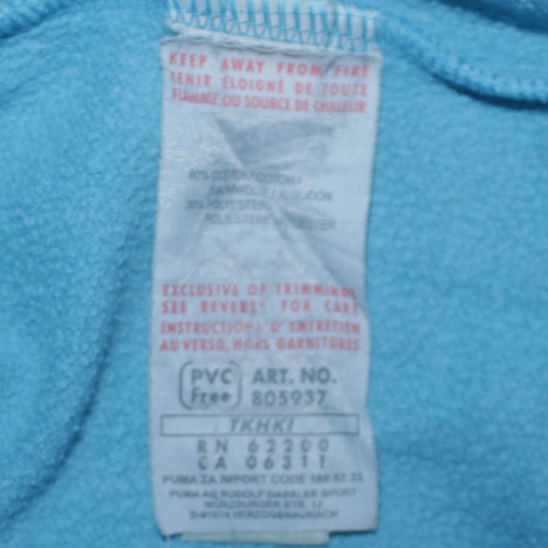 Puma Boys Blue Pullover Sweatshirt Logo Crew Neck Size 14 Years