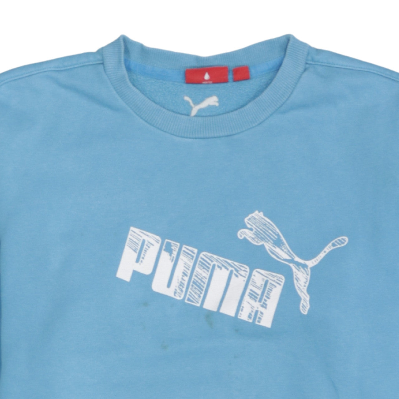 Puma Boys Blue Pullover Sweatshirt Logo Crew Neck Size 14 Years