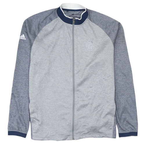 Adidas Men's Grey Full Zip Sports Sweatshirt XL Lightweight