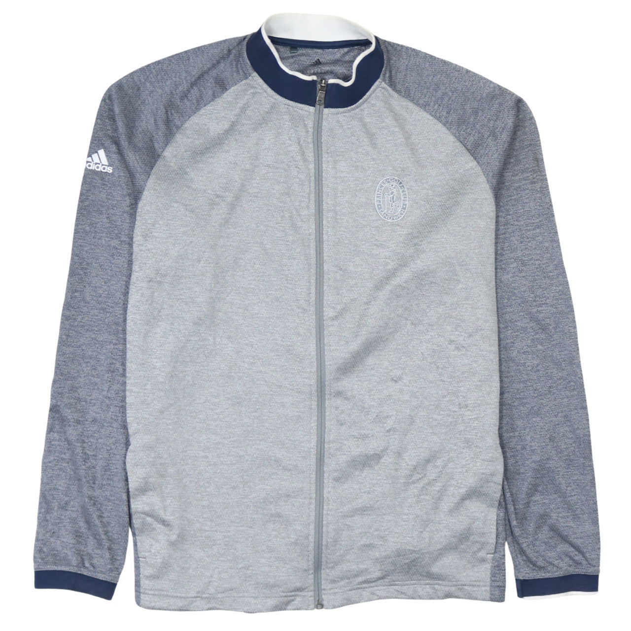 Adidas Men's Grey Full Zip Sports Sweatshirt XL Lightweight