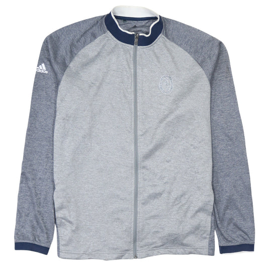 Adidas Men's Grey Full Zip Sports Sweatshirt XL Lightweight