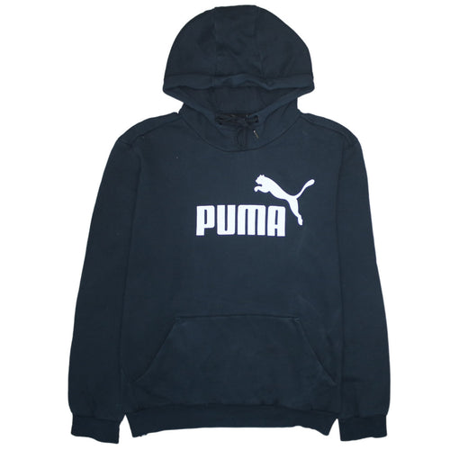 Puma Men's Black Pullover Hoodie Size L Graphic Sportswear