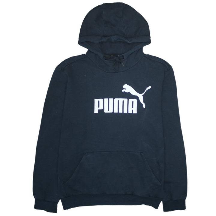 Puma Men's Black Pullover Hoodie Size L Graphic Sportswear