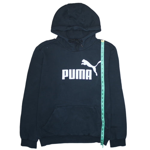 Puma Men's Black Pullover Hoodie Size L Graphic Sportswear