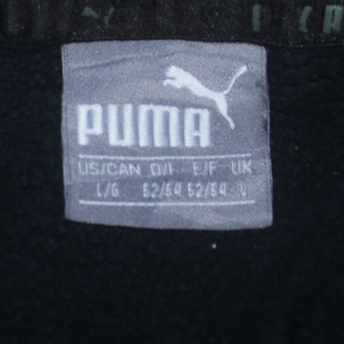 Puma Men's Black Pullover Hoodie Size L Graphic Sportswear