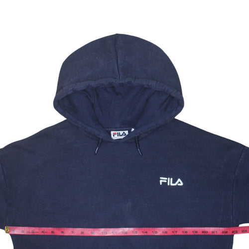 Fila Women Navy Blue Pullover Hoodie Size L 14 Cotton Blend