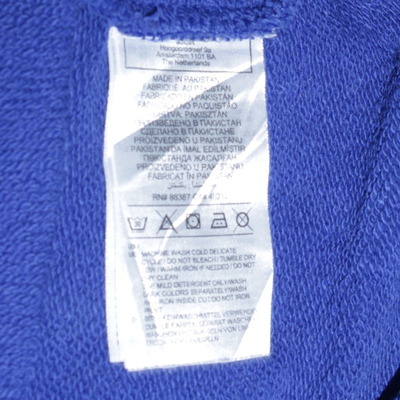 Adidas Women Blue XL Sweatshirt Pullover Crew Neck Logo Graphic