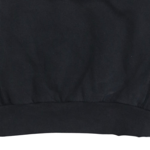 Lotto Mens Black Logo Pullover Sweatshirt Size M Italian Design