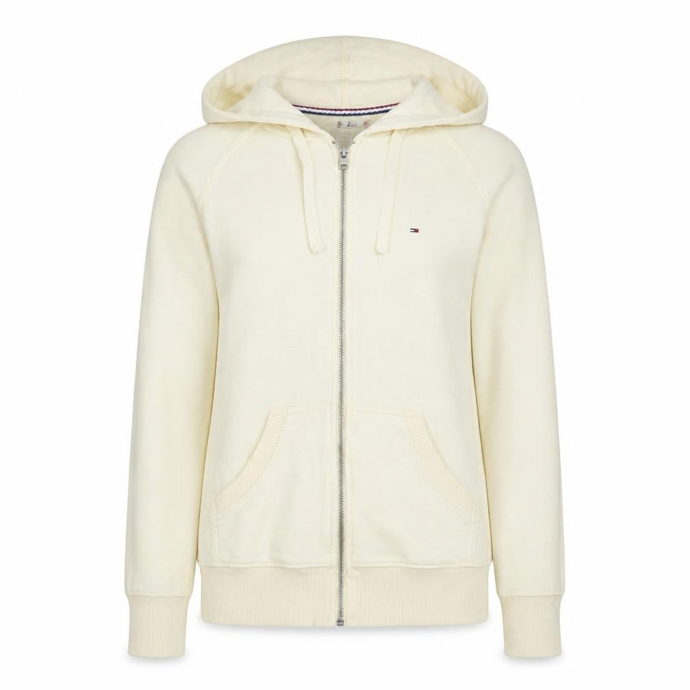 Tommy Hilfiger Denim Women's Beige Full Zip Hoodie Size M