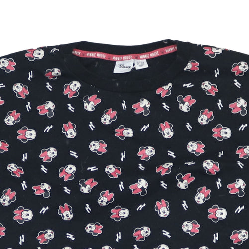Disney Women Black Minnie Mouse Print Sweatshirt XL