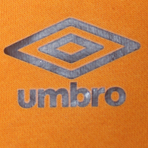 Umbro Boys Gold & Black Full Zip Hoodie Size 158 Football Club Logo