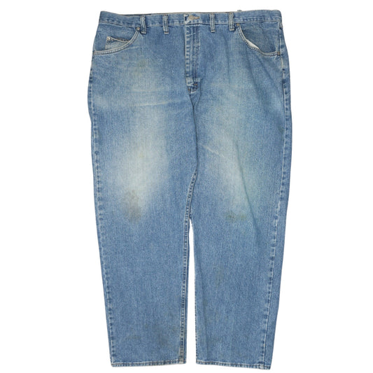 Wrangler Men's Blue Regular Fit Straight Leg Jeans 34x36