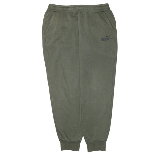Puma Men’s Green XL Jogger Sweatpants Fleece Cuffed Tapered
