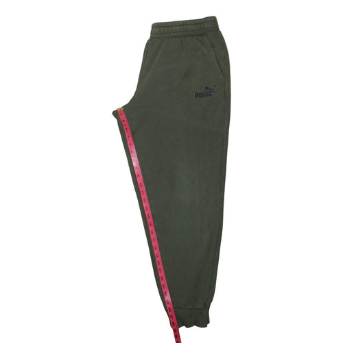 Puma Men’s Green XL Jogger Sweatpants Fleece Cuffed Tapered