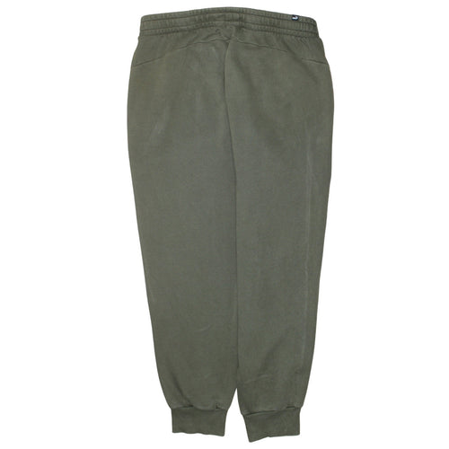 Puma Men’s Green XL Jogger Sweatpants Fleece Cuffed Tapered