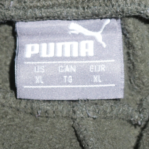 Puma Men’s Green XL Jogger Sweatpants Fleece Cuffed Tapered