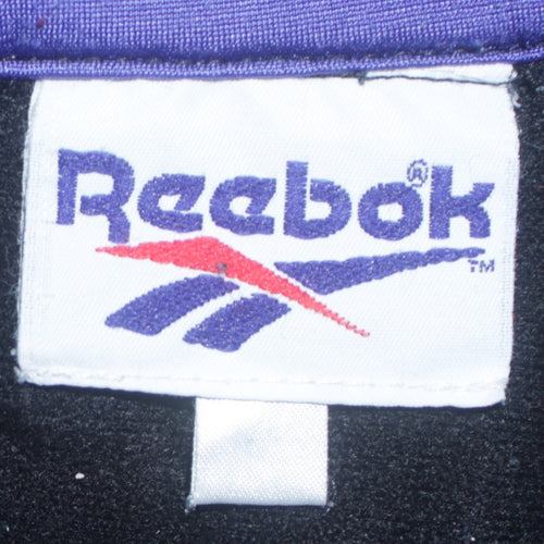 Reebok Men’s Black Purple 90s Retro Track Jacket Size L