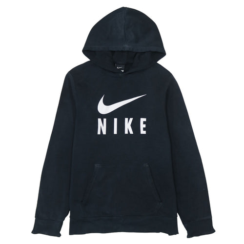 Nike Boys Black XL Pullover Hoodie with Logo Print 13-15 Years