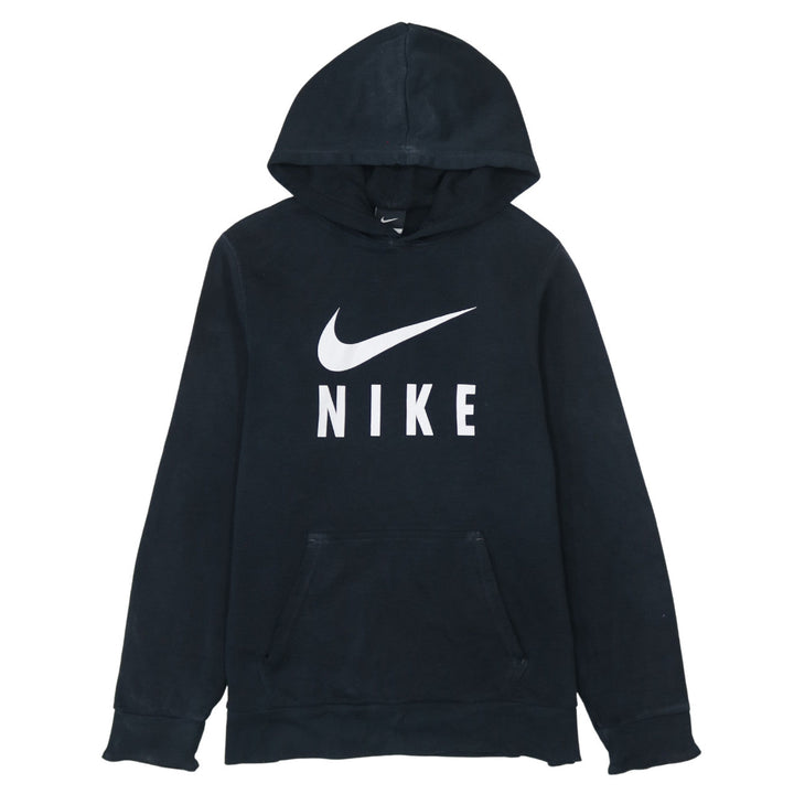 Nike Boys Black XL Pullover Hoodie with Logo Print 13-15 Years