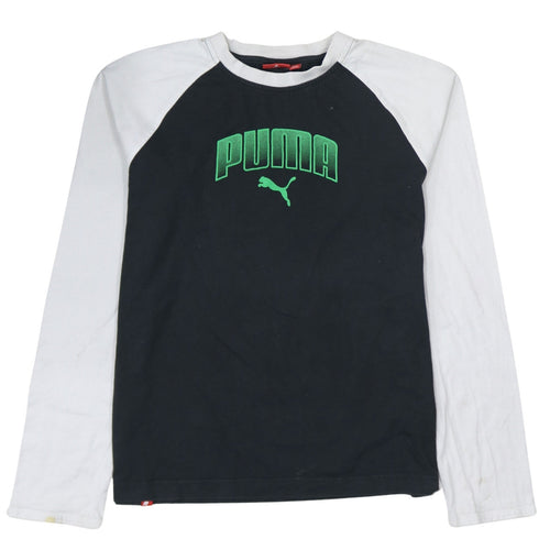 Puma Men's Black Long Sleeve Graphic Sports T-Shirt Size L