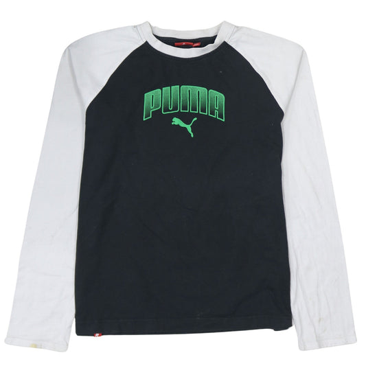 Puma Men's Black Long Sleeve Graphic Sports T-Shirt Size L