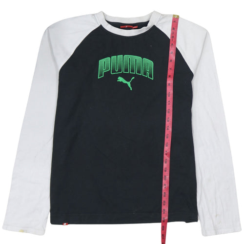 Puma Men's Black Long Sleeve Graphic Sports T-Shirt Size L