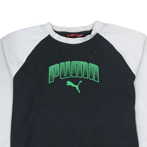 Puma Men's Black Long Sleeve Graphic Sports T-Shirt Size L