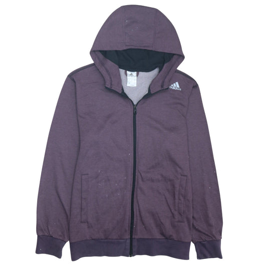 Adidas Men's Purple Full Zip Hoodie Size M Regular Fit