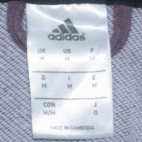 Adidas Men's Purple Full Zip Hoodie Size M Regular Fit