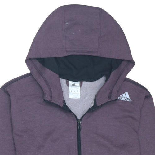 Adidas Men's Purple Full Zip Hoodie Size M Regular Fit