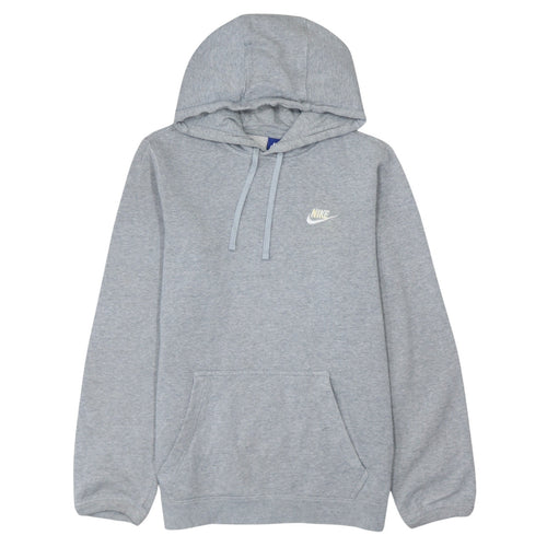 Nike Men's Grey Pullover Hoodie Small Fleece Logo Sweatshirt