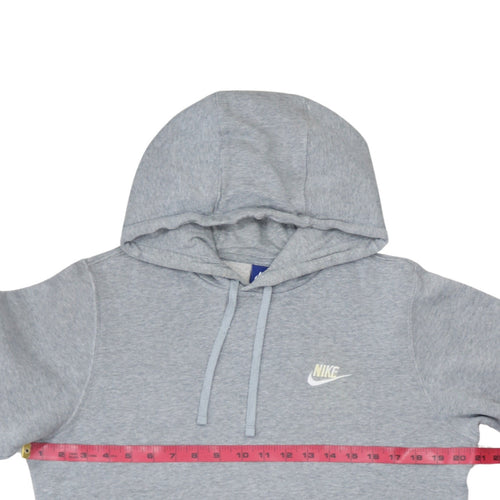 Nike Men's Grey Pullover Hoodie Small Fleece Logo Sweatshirt
