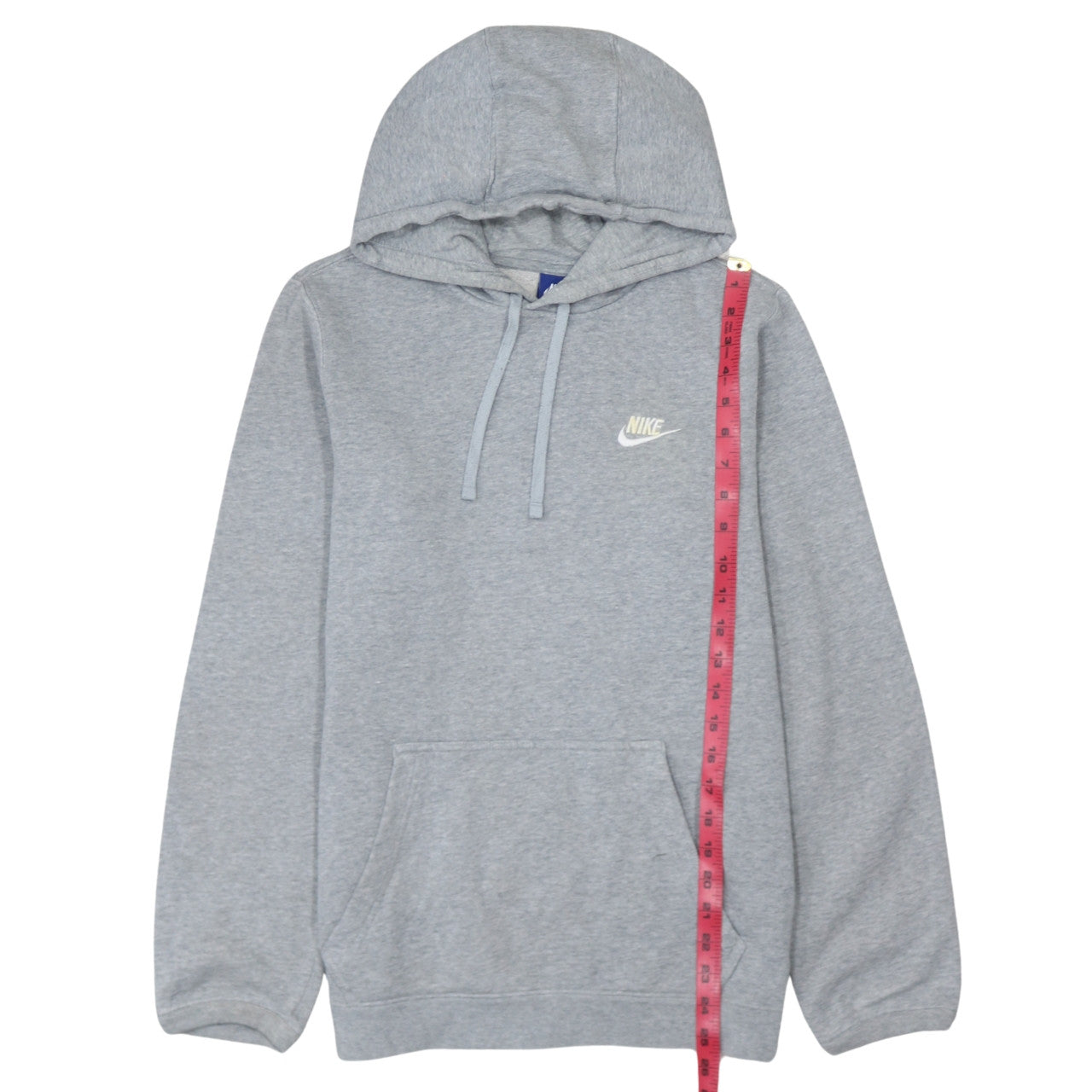 Nike Men's Grey Pullover Hoodie Small Fleece Logo Sweatshirt