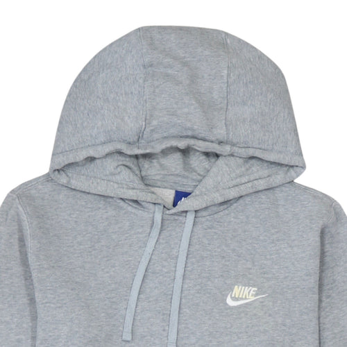 Nike Men's Grey Pullover Hoodie Small Fleece Logo Sweatshirt