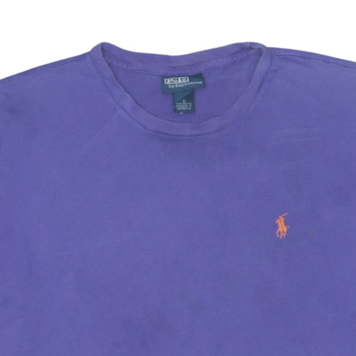 Ralph Lauren Men's Purple Cotton Crew Neck T-Shirt Size S